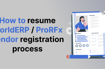 How to resume Vendor registration process